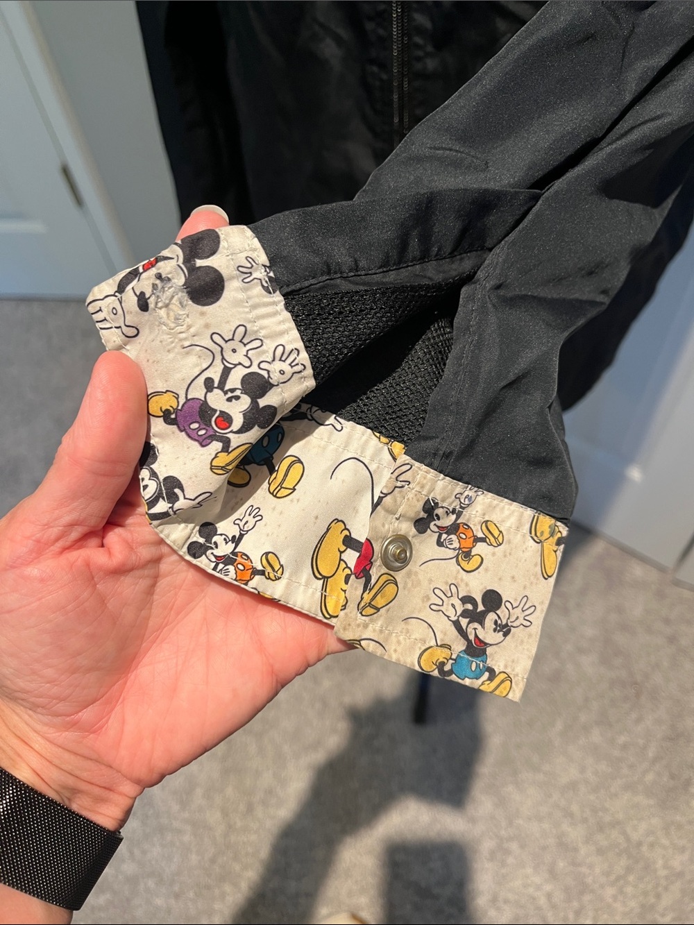 Disney Black Hooded Raincoat with Mickey Lining - Picture 6 of 9